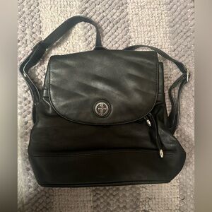 Black Leather Shoulder Bag